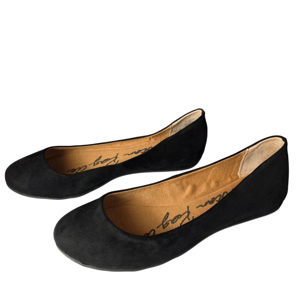 American Rag Ellie Black Microsuede Flats - Picture 2 of 8